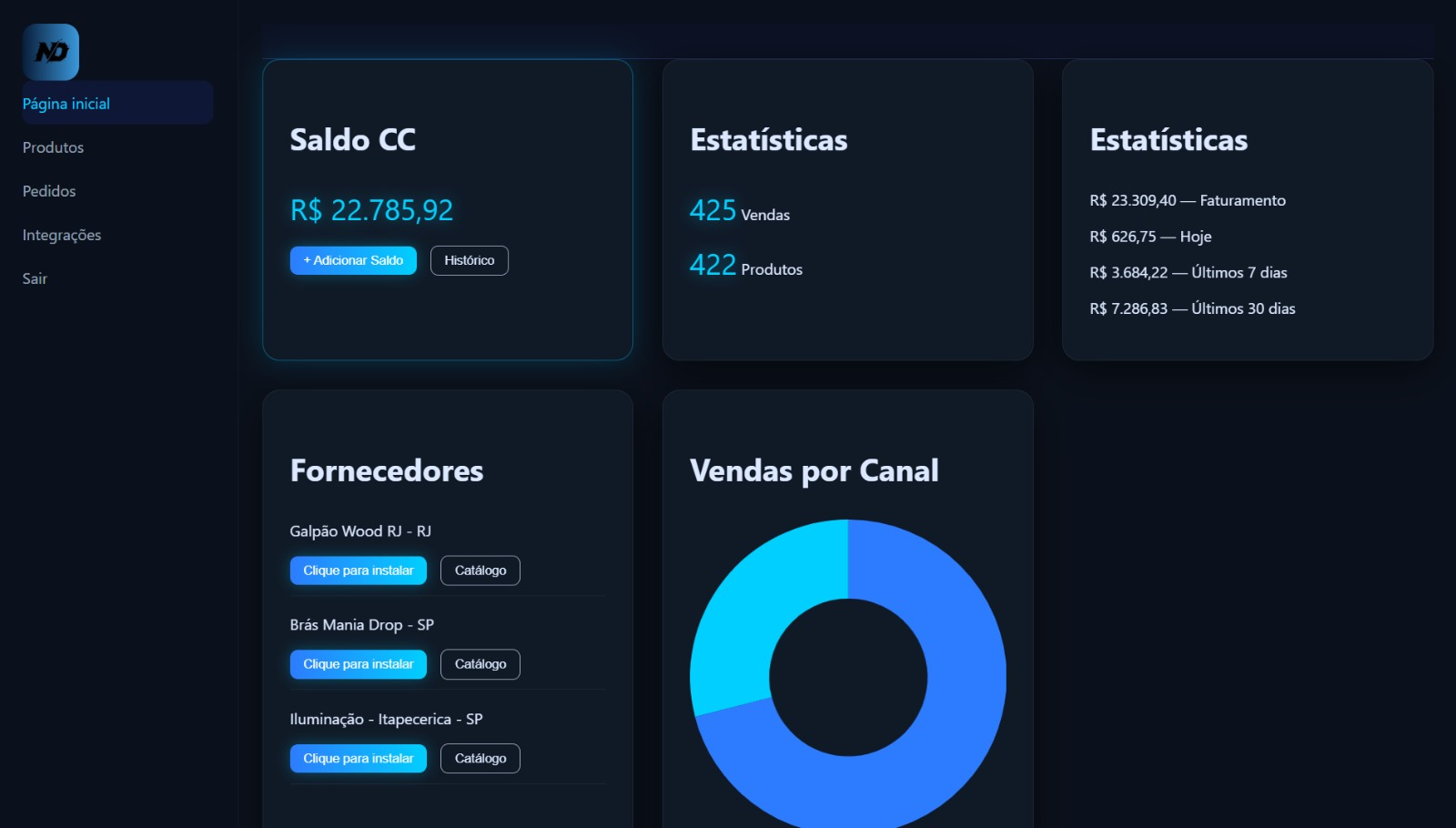 Painel Nexadrop